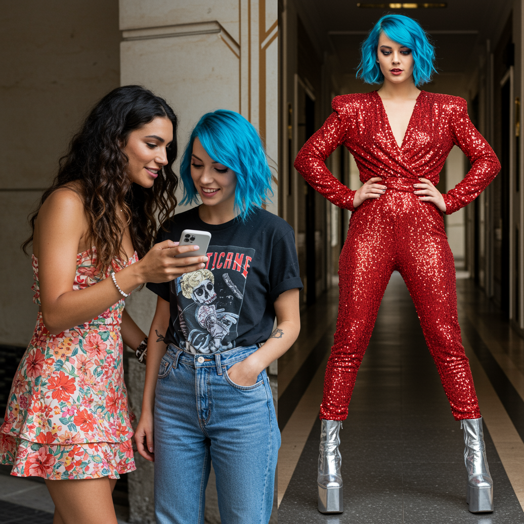 Eğlenceli moda denemesi
